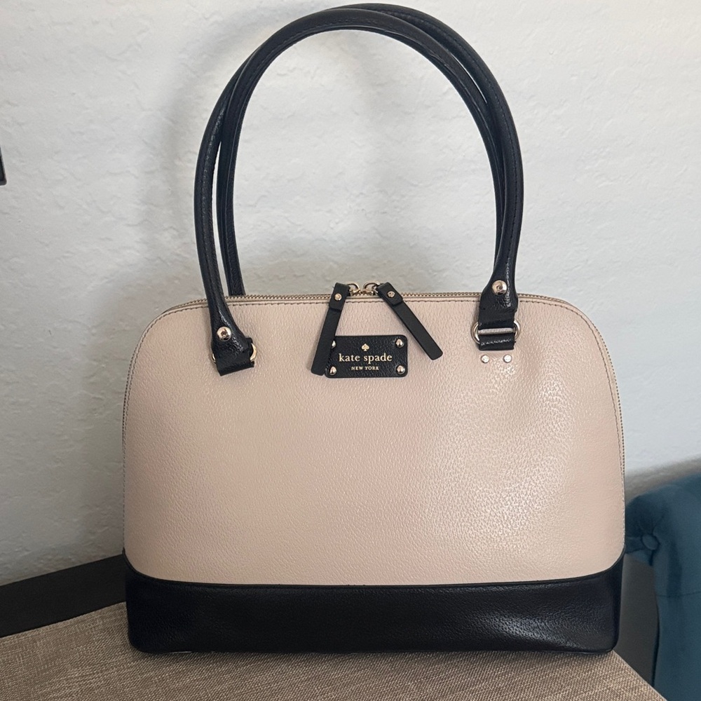 Kate Spade Black and Cream Satchel
